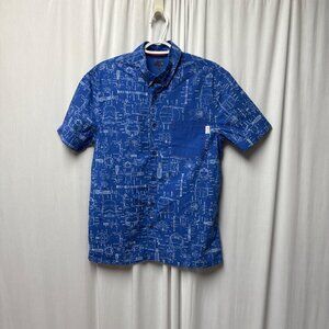 Disney Parks Star Wars Blueprint Short Sleeve Shirt Mens Size Medium Darth Vader